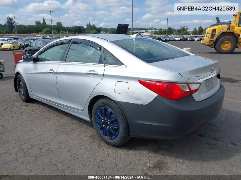 5NPEB4AC2CH420589 2012 Hyundai Sonata Gls