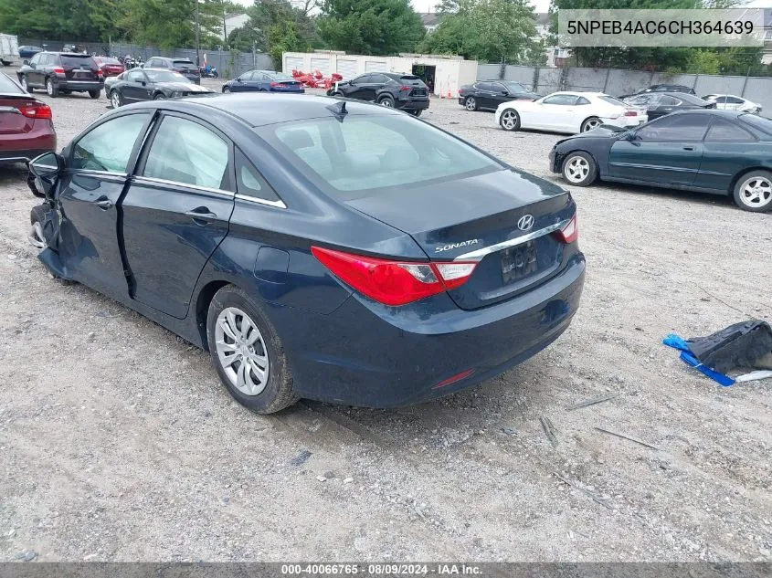 5NPEB4AC6CH364639 2012 Hyundai Sonata Gls