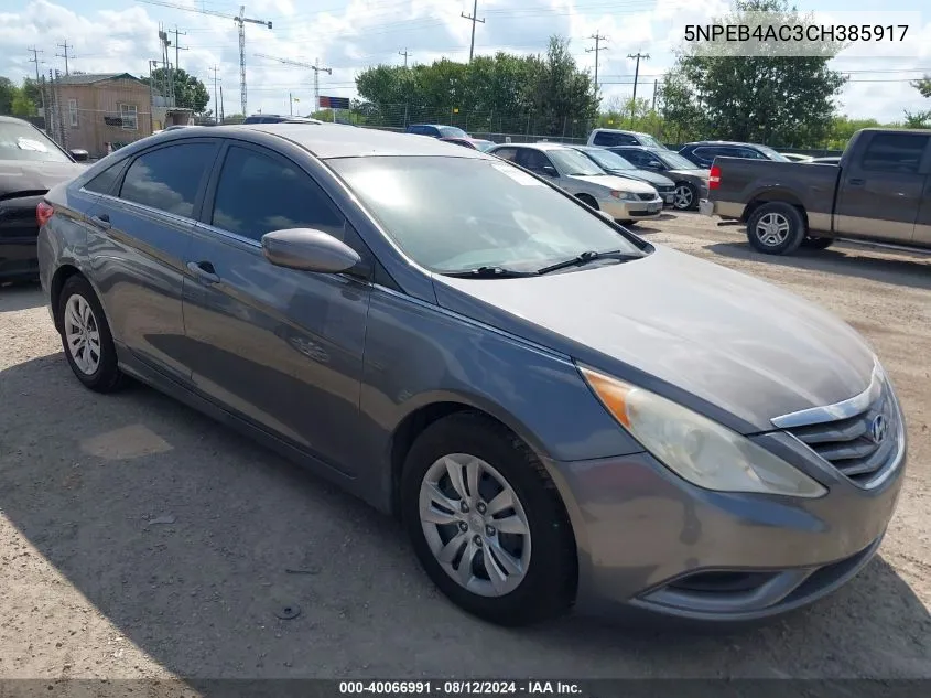 5NPEB4AC3CH385917 2012 Hyundai Sonata Gls