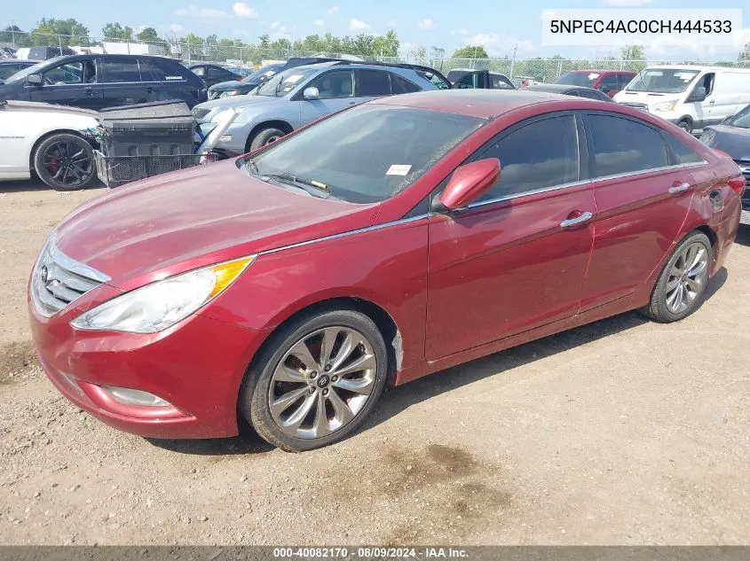 2012 Hyundai Sonata Se VIN: 5NPEC4AC0CH444533 Lot: 40082170