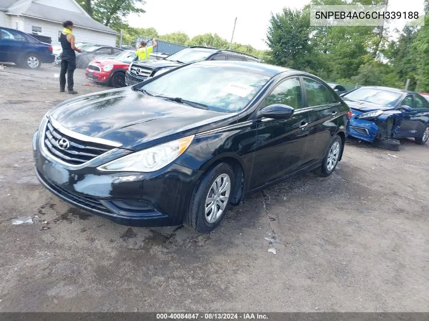 2012 Hyundai Sonata Gls VIN: 5NPEB4AC6CH339188 Lot: 40084847