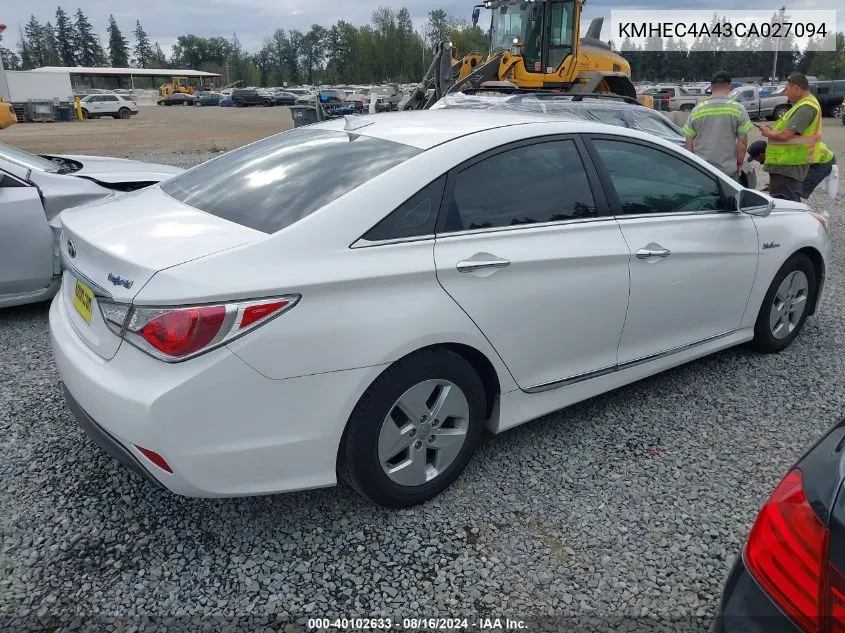 KMHEC4A43CA027094 2012 Hyundai Sonata Hybrid