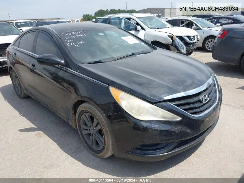 2012 Hyundai Sonata Gls VIN: 5NPEB4AC8CH483034 Lot: 40113564