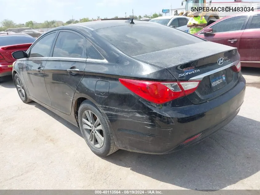 5NPEB4AC8CH483034 2012 Hyundai Sonata Gls