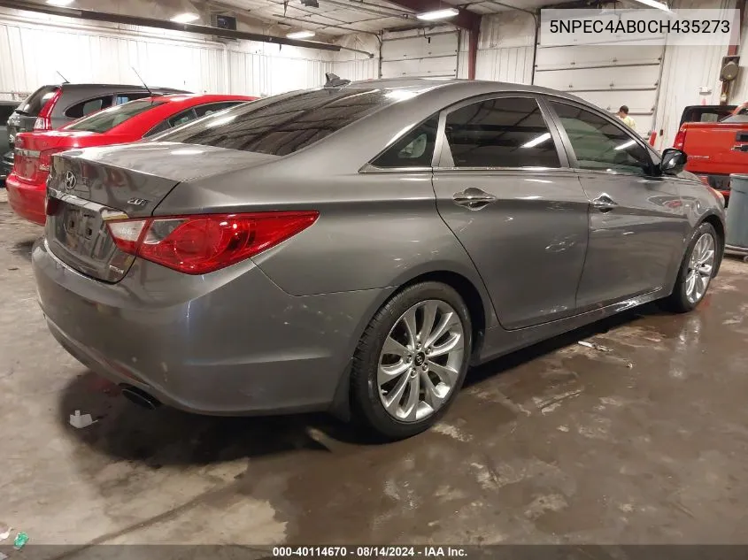 2012 Hyundai Sonata Se 2.0T VIN: 5NPEC4AB0CH435273 Lot: 40114670