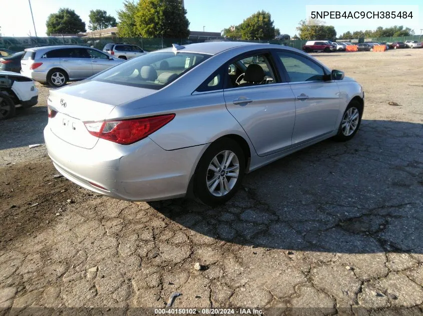 2012 Hyundai Sonata Gls VIN: 5NPEB4AC9CH385484 Lot: 40150102