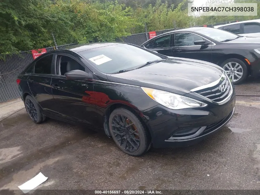 5NPEB4AC7CH398038 2012 Hyundai Sonata Gls