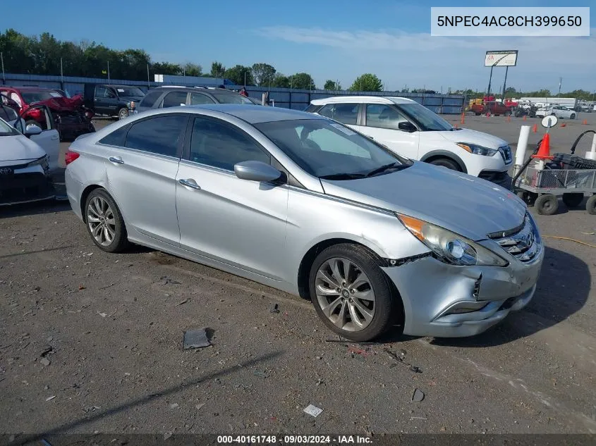 2012 Hyundai Sonata Se VIN: 5NPEC4AC8CH399650 Lot: 40161748