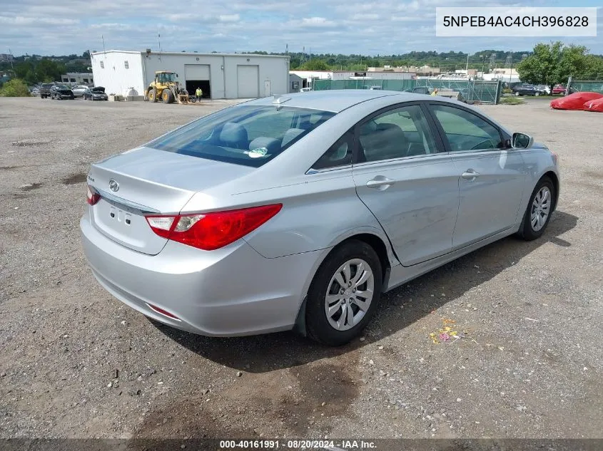 2012 Hyundai Sonata Gls VIN: 5NPEB4AC4CH396828 Lot: 40161991