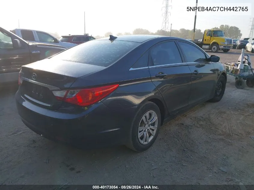 5NPEB4AC7CH442765 2012 Hyundai Sonata Gls