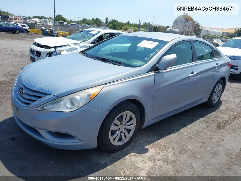 5NPEB4AC6CH334671 2012 Hyundai Sonata Gls