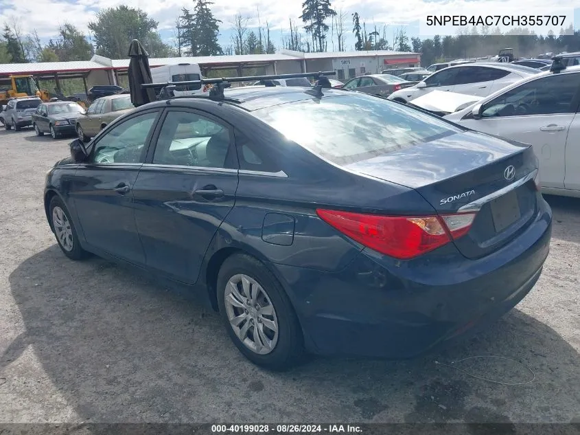 5NPEB4AC7CH355707 2012 Hyundai Sonata Gls