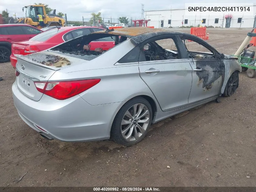 5NPEC4AB2CH411914 2012 Hyundai Sonata Se 2.0T