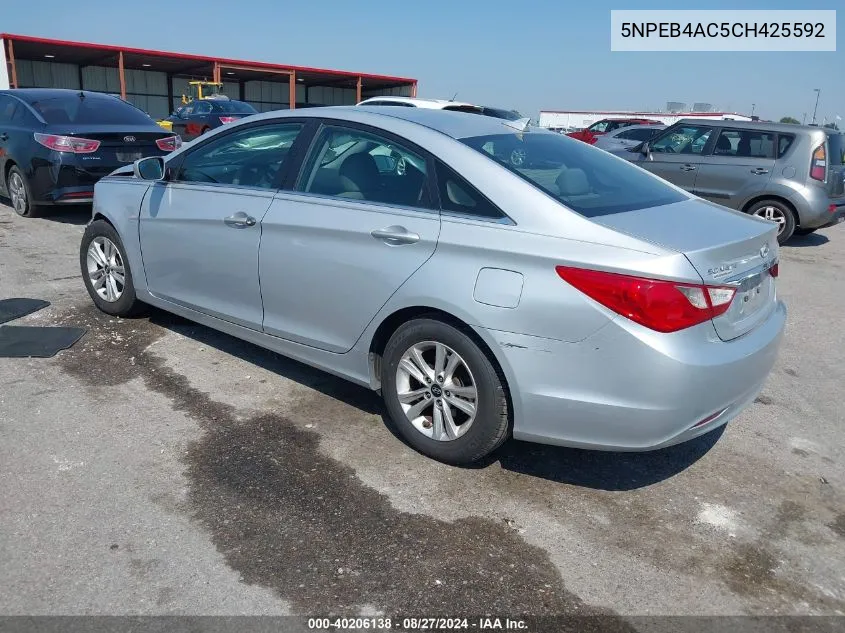 5NPEB4AC5CH425592 2012 Hyundai Sonata Gls