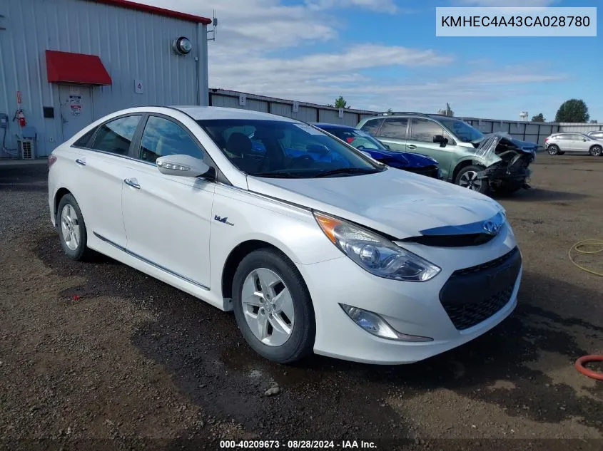 2012 Hyundai Sonata Hybrid VIN: KMHEC4A43CA028780 Lot: 40209673