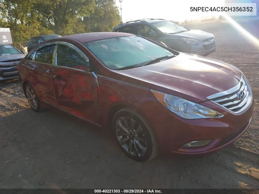 2012 Hyundai Sonata Se VIN: 5NPEC4AC5CH356352 Lot: 40221303