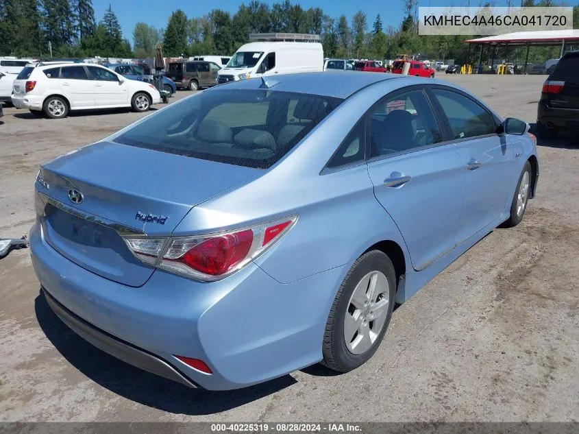 2012 Hyundai Sonata Hybrid VIN: KMHEC4A46CA041720 Lot: 40225319