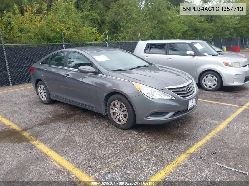 2012 Hyundai Sonata Gls VIN: 5NPEB4AC1CH357713 Lot: 40245367