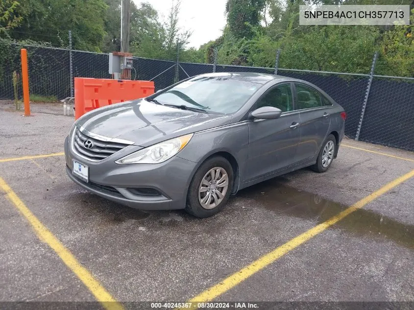 5NPEB4AC1CH357713 2012 Hyundai Sonata Gls