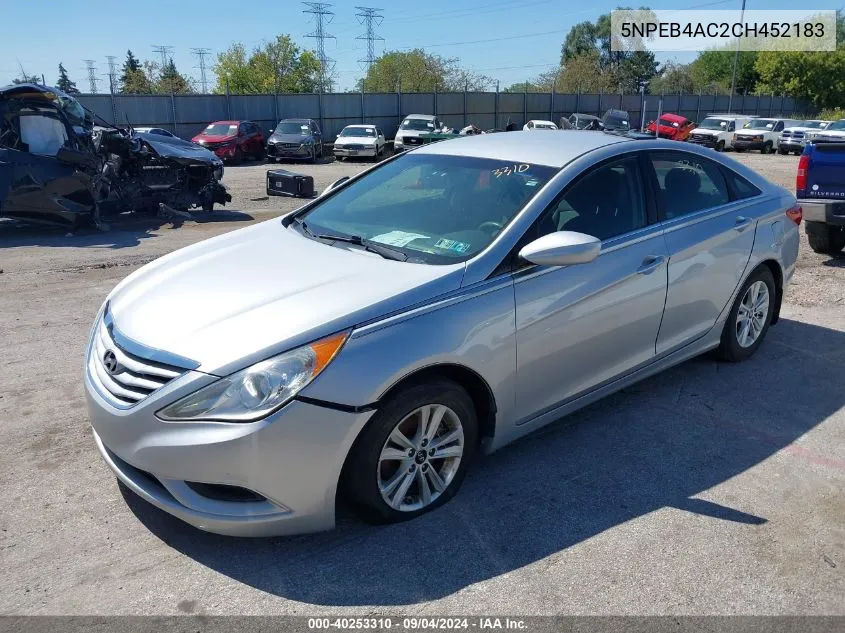 2012 Hyundai Sonata Gls VIN: 5NPEB4AC2CH452183 Lot: 40253310