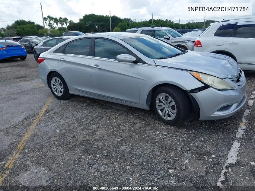 2012 Hyundai Sonata Gls VIN: 5NPEB4AC2CH471784 Lot: 40265649