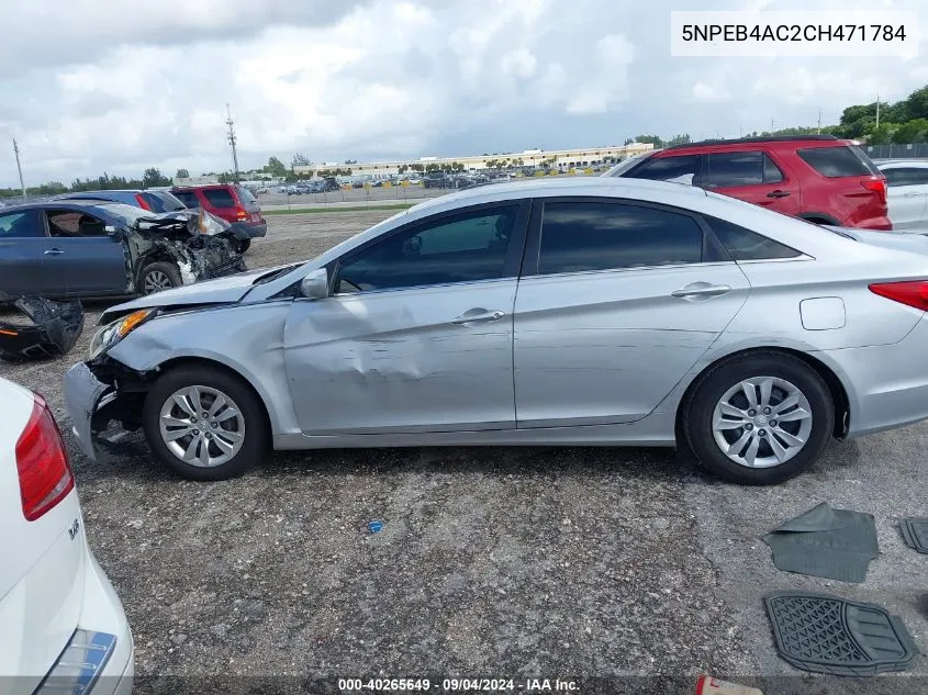 2012 Hyundai Sonata Gls VIN: 5NPEB4AC2CH471784 Lot: 40265649