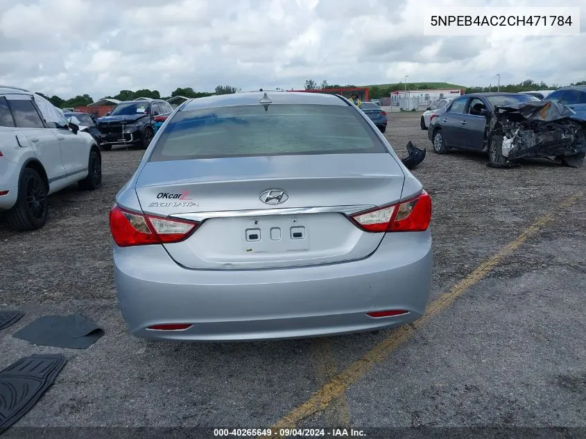 2012 Hyundai Sonata Gls VIN: 5NPEB4AC2CH471784 Lot: 40265649