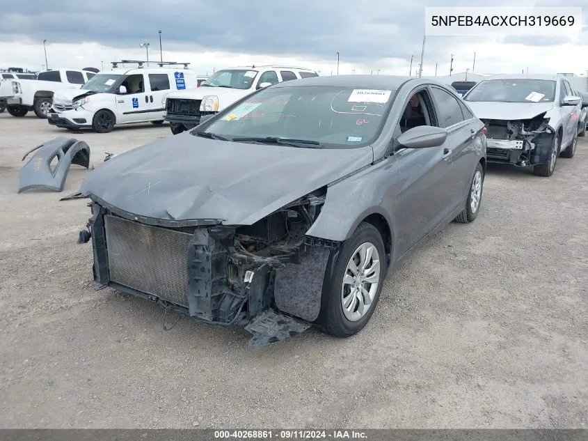 5NPEB4ACXCH319669 2012 Hyundai Sonata Gls