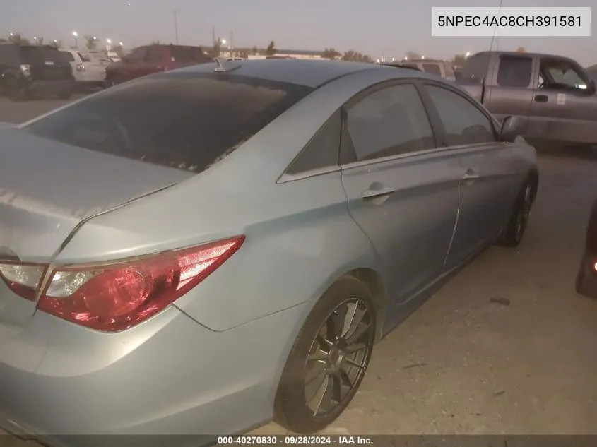 5NPEC4AC8CH391581 2012 Hyundai Sonata Se