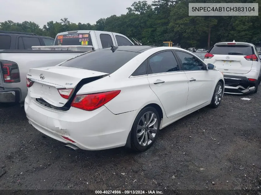 2012 Hyundai Sonata Limited 2.0T VIN: 5NPEC4AB1CH383104 Lot: 40274986