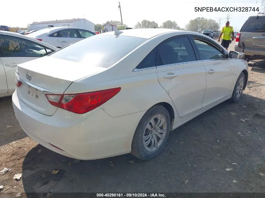 2012 Hyundai Sonata Gls VIN: 5NPEB4ACXCH328744 Lot: 40298161