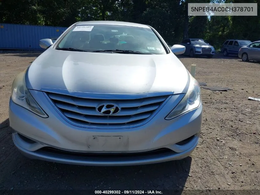 5NPEB4AC0CH378701 2012 Hyundai Sonata Gls