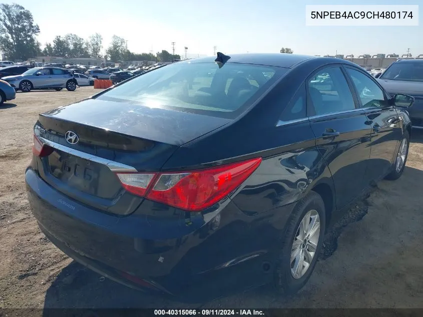 2012 Hyundai Sonata Gls VIN: 5NPEB4AC9CH480174 Lot: 40315066