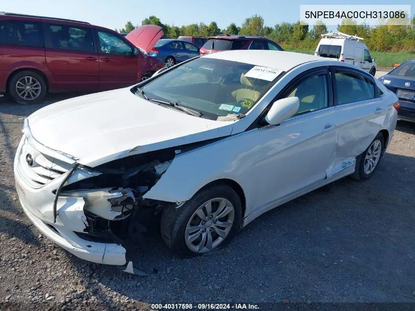 5NPEB4AC0CH313086 2012 Hyundai Sonata Gls