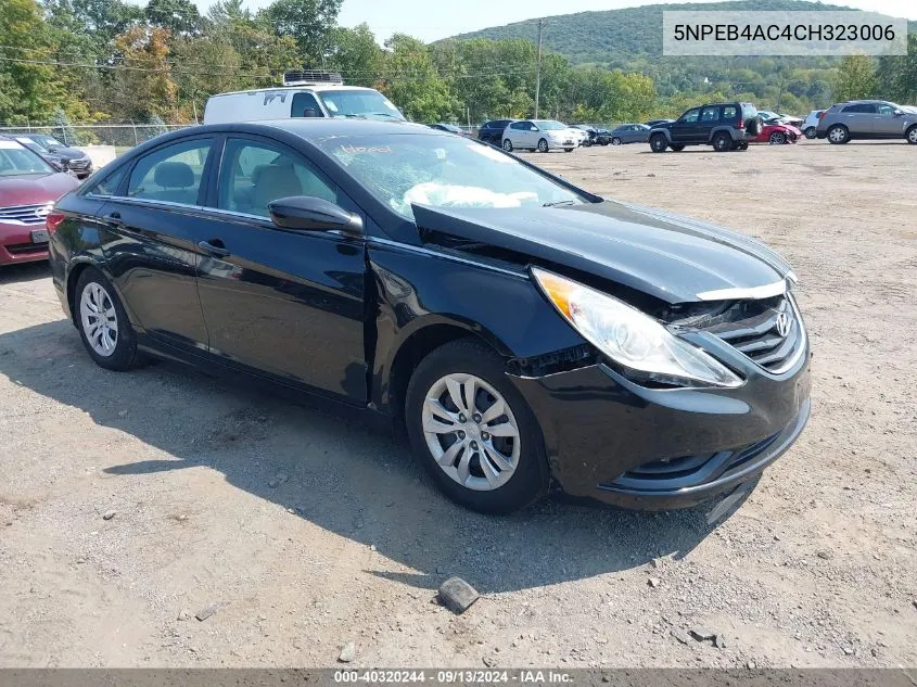 2012 Hyundai Sonata Gls VIN: 5NPEB4AC4CH323006 Lot: 40320244