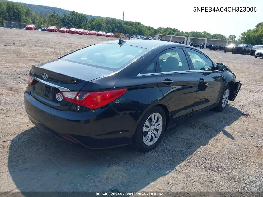 2012 Hyundai Sonata Gls VIN: 5NPEB4AC4CH323006 Lot: 40320244