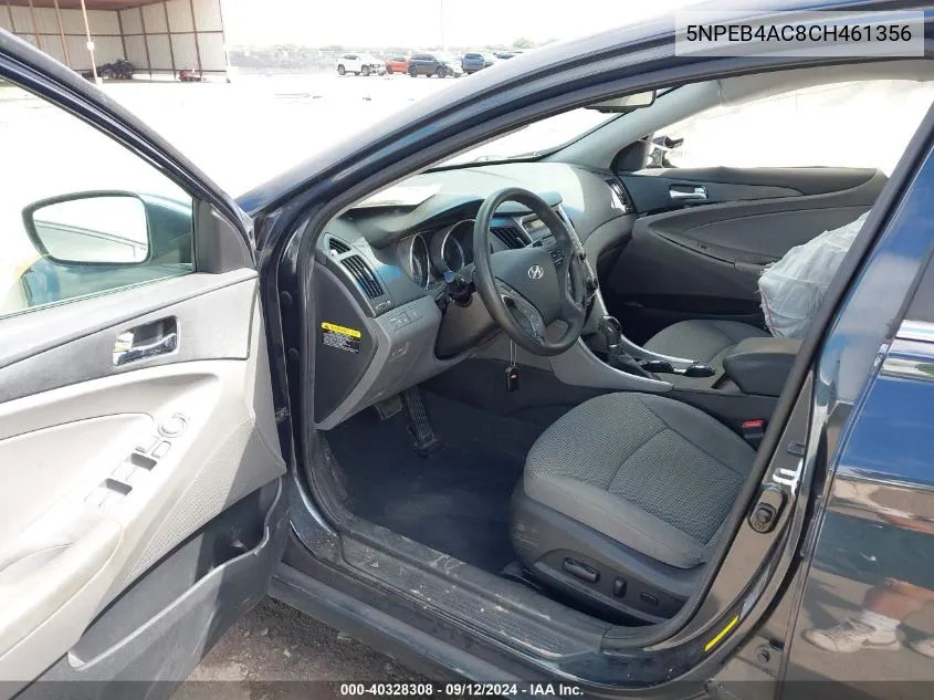 5NPEB4AC8CH461356 2012 Hyundai Sonata Gls