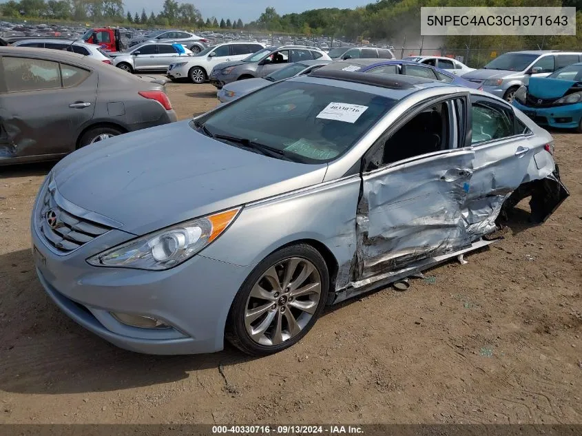 5NPEC4AC3CH371643 2012 Hyundai Sonata Se