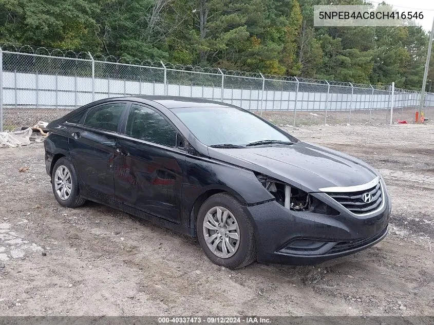 5NPEB4AC8CH416546 2012 Hyundai Sonata Gls