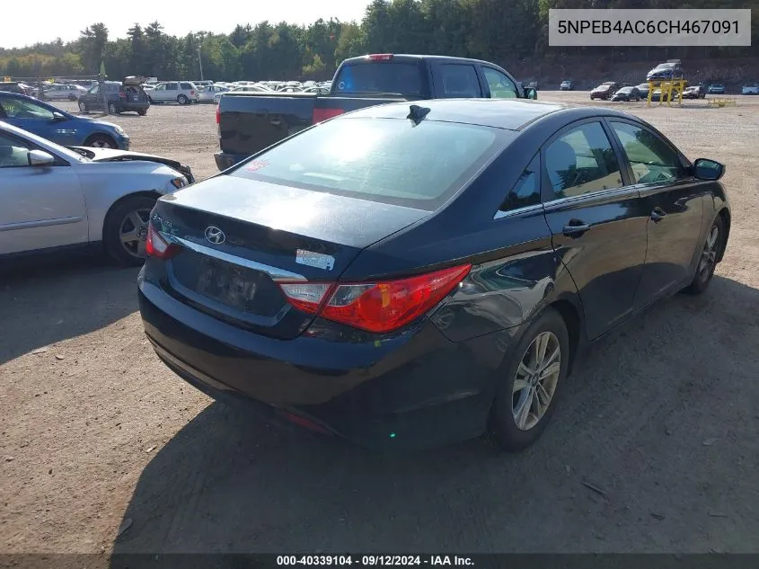 5NPEB4AC6CH467091 2012 Hyundai Sonata Gls