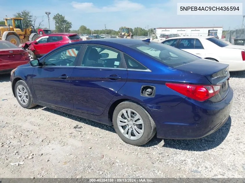 5NPEB4AC9CH436594 2012 Hyundai Sonata Gls