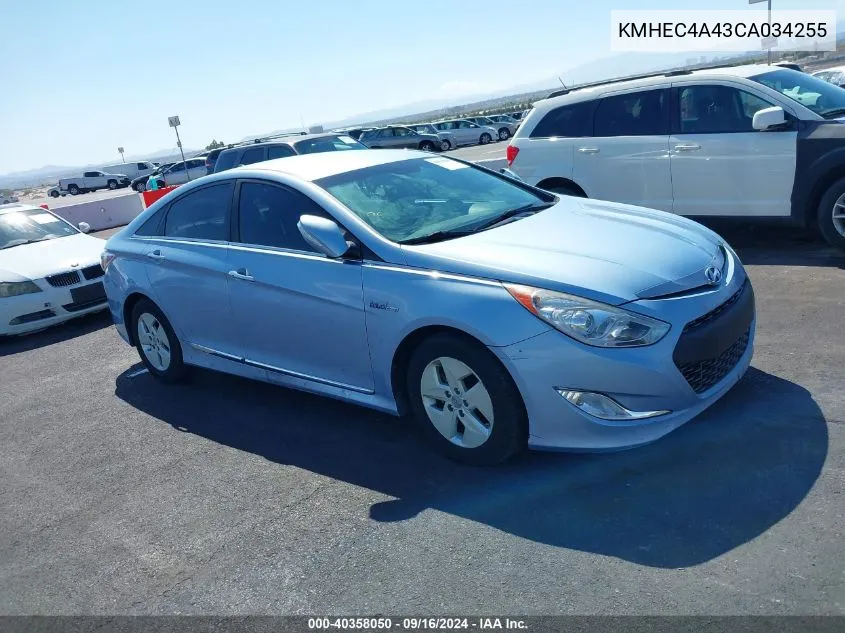 2012 Hyundai Sonata Hybrid VIN: KMHEC4A43CA034255 Lot: 40358050