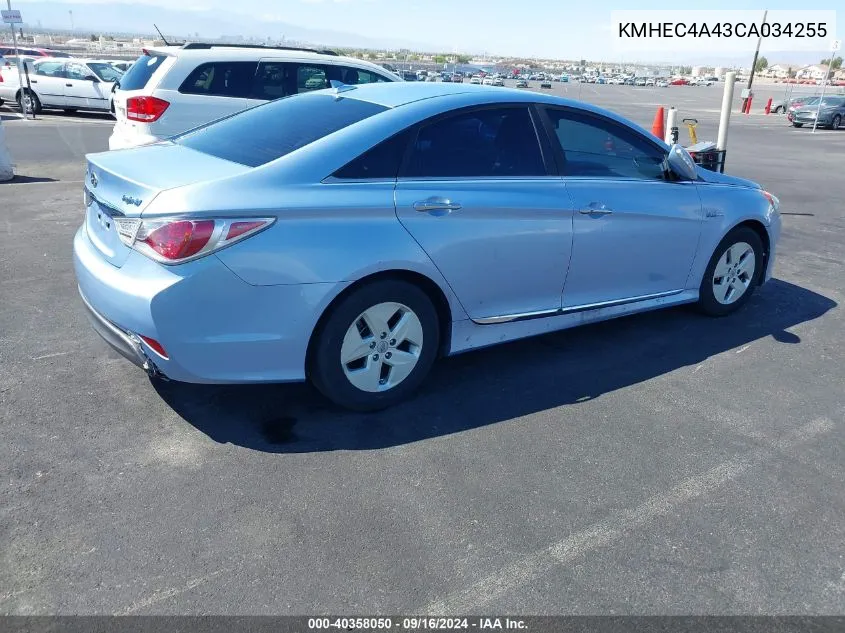 KMHEC4A43CA034255 2012 Hyundai Sonata Hybrid