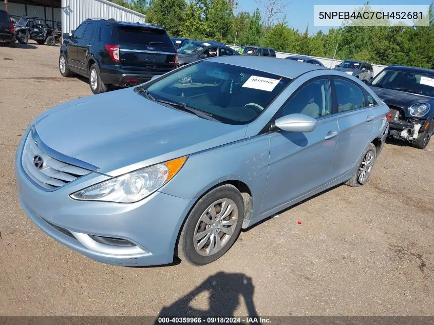 5NPEB4AC7CH452681 2012 Hyundai Sonata Gls