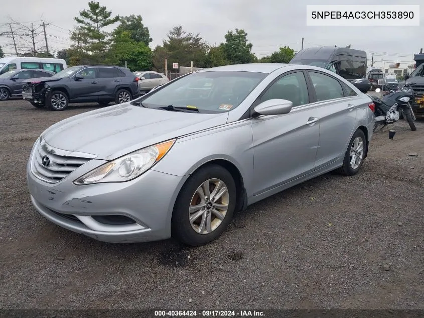 5NPEB4AC3CH353890 2012 Hyundai Sonata Gls