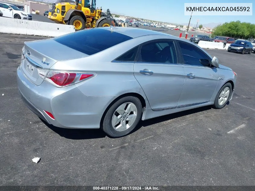 KMHEC4A4XCA045592 2012 Hyundai Sonata Hybrid