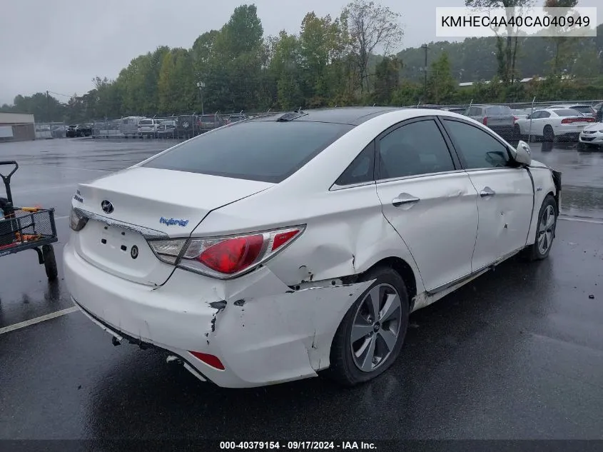 KMHEC4A40CA040949 2012 Hyundai Sonata Hybrid