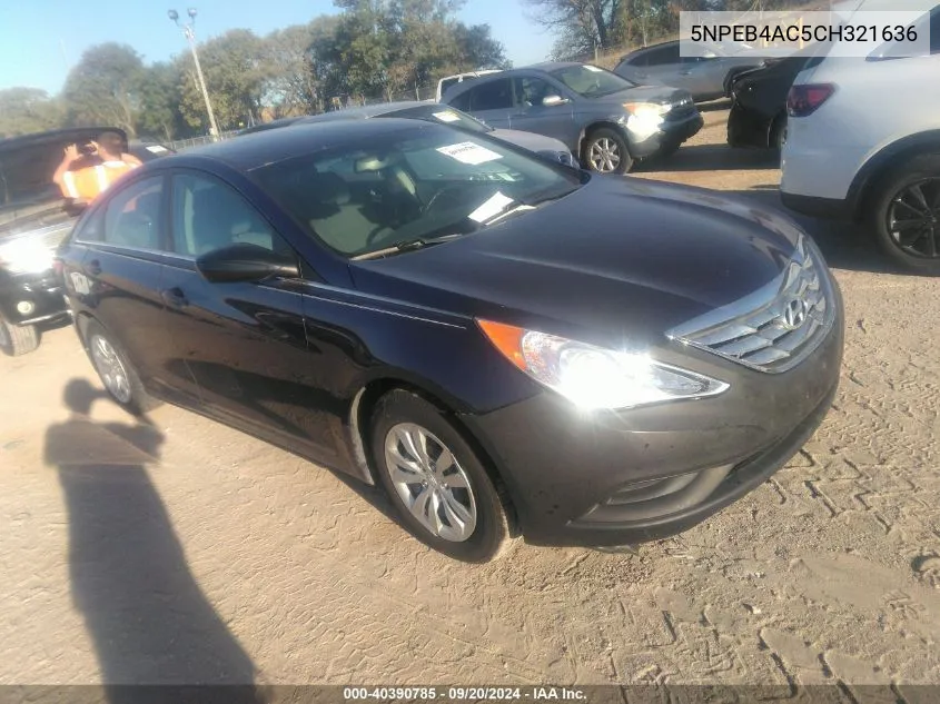 2012 Hyundai Sonata Gls VIN: 5NPEB4AC5CH321636 Lot: 40390785