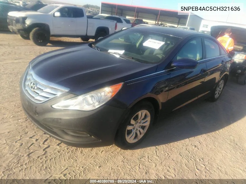 5NPEB4AC5CH321636 2012 Hyundai Sonata Gls