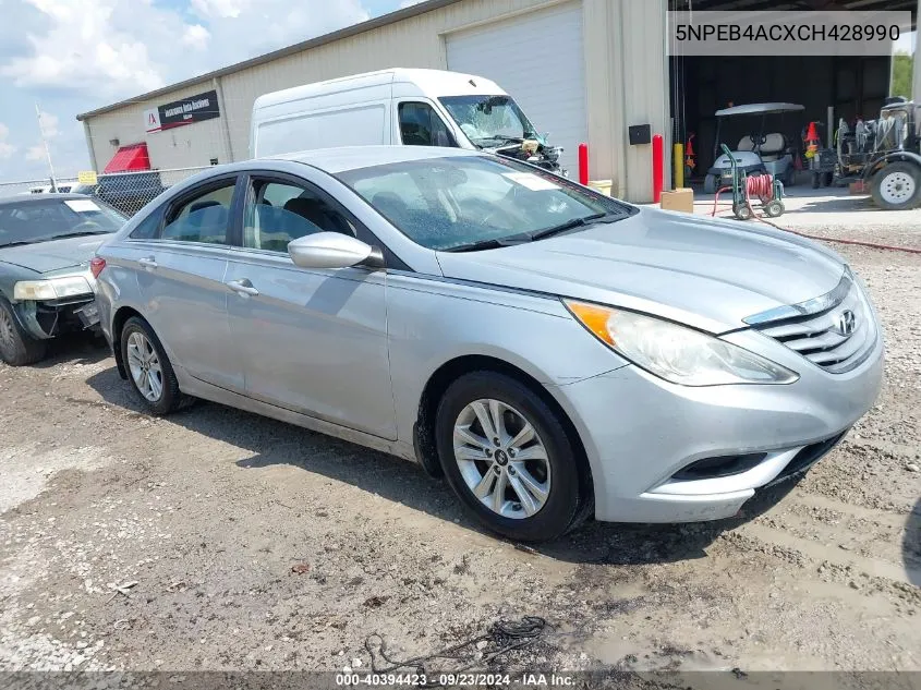 2012 Hyundai Sonata Gls VIN: 5NPEB4ACXCH428990 Lot: 40394423